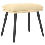 Casa si Gradina - Mobilier - Scaune si fotolii - Fotolii - Fotoliu de relaxare cu taburet, alb crem, catifea - Infinity.ro
