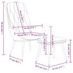 Casa si Gradina - Mobilier - Scaune si fotolii - Fotolii - Fotoliu de relaxare cu taburet, alb crem, catifea - Infinity.ro