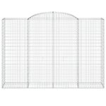 Casa si Gradina - Gradina si terasa - Garduri, panouri si accesorii - Cosuri gabion arcuite 8 buc. 300x50x200/220 cm fier galvanizat - Infinity.ro
