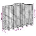 Casa si Gradina - Gradina si terasa - Garduri, panouri si accesorii - Cosuri gabion arcuite 8 buc. 300x50x200/220 cm fier galvanizat - Infinity.ro