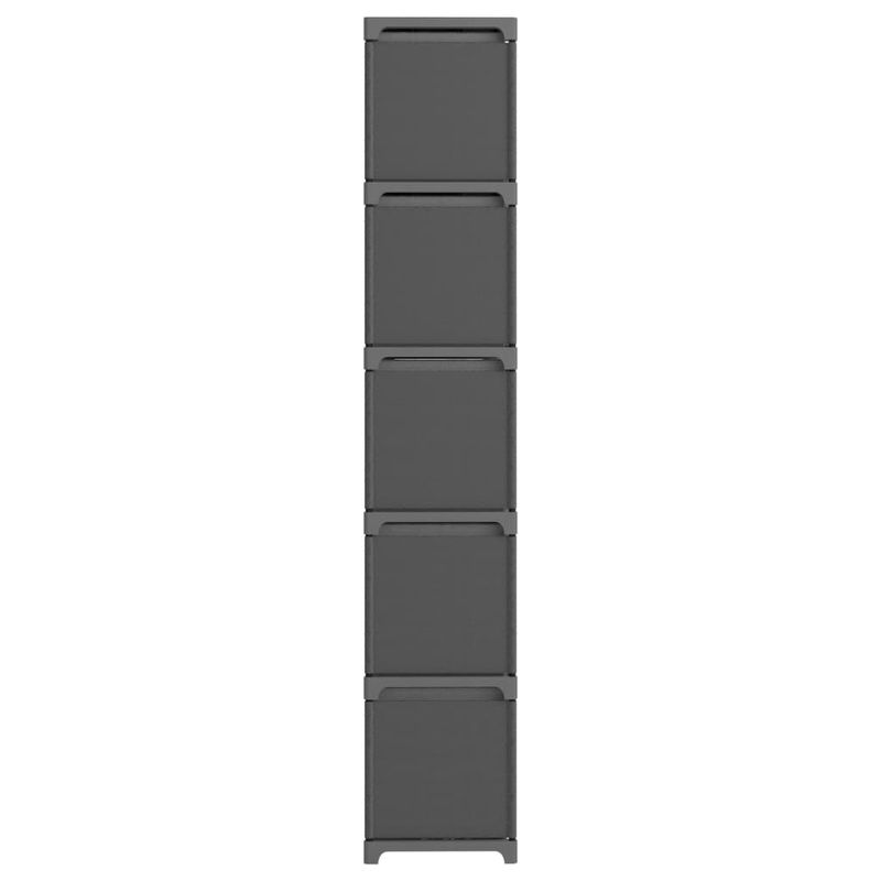 Casa si Gradina - Mobilier - Biblioteci si rafturi - Biblioteci - Raft expunere 15 cuburi, cutii, gri 103x30x175,5 cm, textil - Infinity.ro