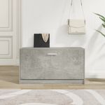 Casa si Gradina - Mobilier - Organizare si depozitare - Organizator incaltaminte - Bancheta pantofar, gri beton, 80x24x45 cm, lemn compozit - Infinity.ro