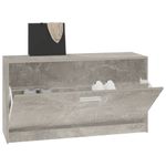 Casa si Gradina - Mobilier - Organizare si depozitare - Organizator incaltaminte - Bancheta pantofar, gri beton, 80x24x45 cm, lemn compozit - Infinity.ro