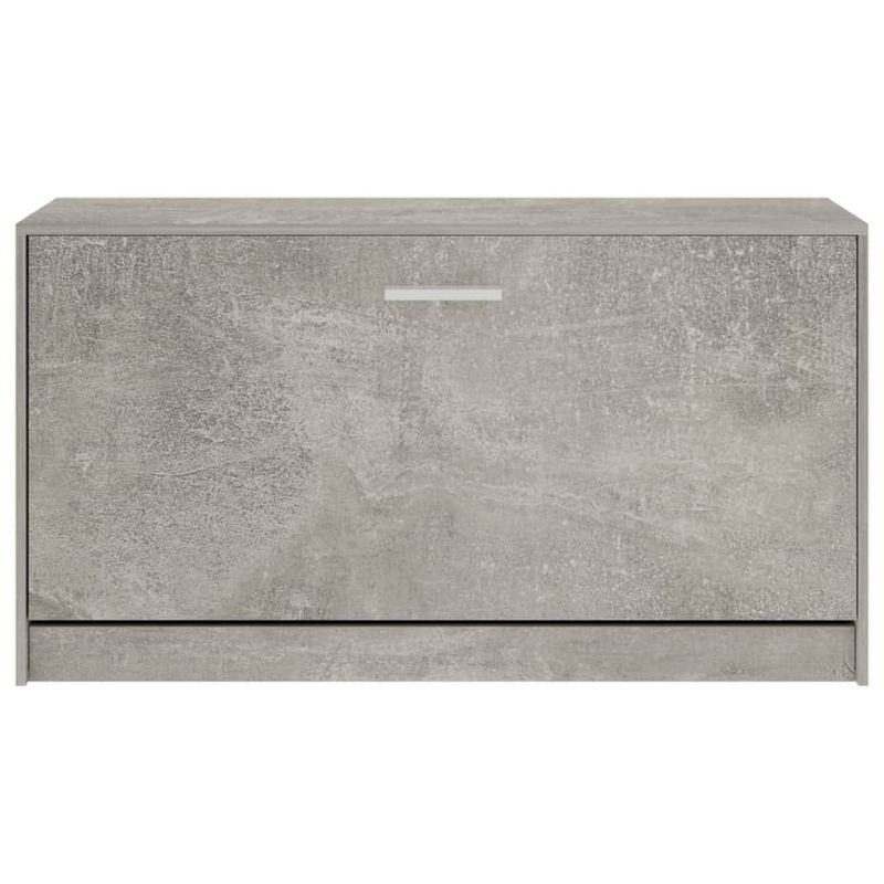 Casa si Gradina - Mobilier - Organizare si depozitare - Organizator incaltaminte - Bancheta pantofar, gri beton, 80x24x45 cm, lemn compozit - Infinity.ro
