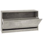 Casa si Gradina - Mobilier - Organizare si depozitare - Organizator incaltaminte - Bancheta pantofar, gri beton, 80x24x45 cm, lemn compozit - Infinity.ro