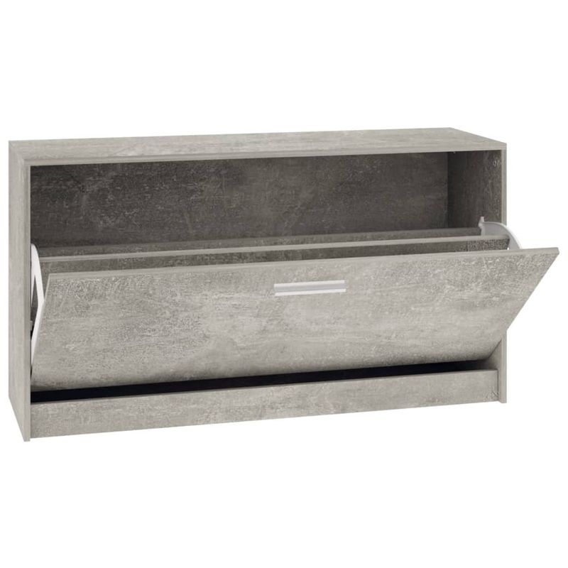 Casa si Gradina - Mobilier - Organizare si depozitare - Organizator incaltaminte - Bancheta pantofar, gri beton, 80x24x45 cm, lemn compozit - Infinity.ro