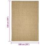 Casa si Gradina - Textile si covoare - Covoare - Covoare casa - Covor din sisal, natural, 100x150 cm - Infinity.ro