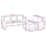 Casa si Gradina - Mobilier - Seturi de mobilier - Seturi living - Set de canapele cu perne, 3 piese, gri inchis, textil - Infinity.ro