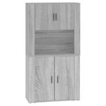 Casa si Gradina - Mobilier - Comode si corpuri - Corpuri bucatarie - Dulap inalt, gri sonoma, lemn compozit - Infinity.ro