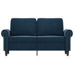 Casa si Gradina - Mobilier - Canapele si coltare - Canapele - Canapea cu 2 locuri, albastru, 120 cm, catifea - Infinity.ro