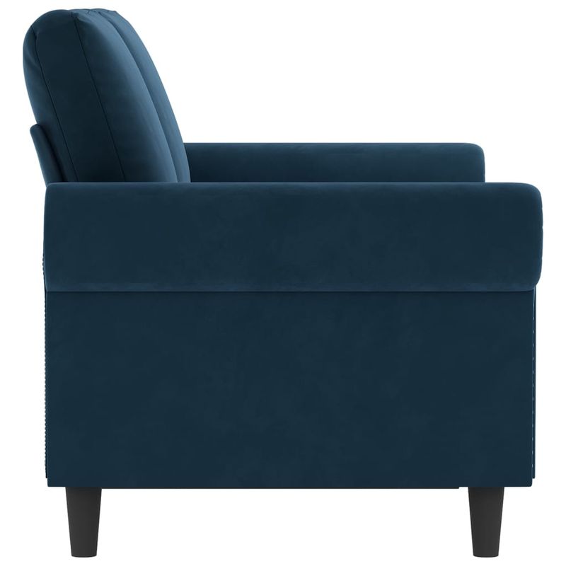 Casa si Gradina - Mobilier - Canapele si coltare - Canapele - Canapea cu 2 locuri, albastru, 120 cm, catifea - Infinity.ro