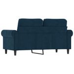 Casa si Gradina - Mobilier - Canapele si coltare - Canapele - Canapea cu 2 locuri, albastru, 120 cm, catifea - Infinity.ro