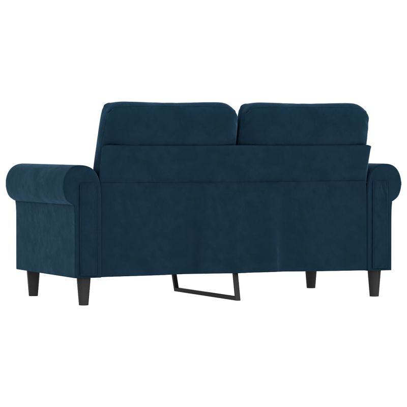 Casa si Gradina - Mobilier - Canapele si coltare - Canapele - Canapea cu 2 locuri, albastru, 120 cm, catifea - Infinity.ro