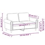 Casa si Gradina - Mobilier - Canapele si coltare - Canapele - Canapea cu 2 locuri, albastru, 120 cm, catifea - Infinity.ro