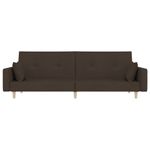 Casa si Gradina - Mobilier - Canapele si coltare - Canapele - Canapea extensibila cu 2 locuri, 2 perne, maro inchis, textil - Infinity.ro