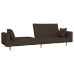 Casa si Gradina - Mobilier - Canapele si coltare - Canapele - Canapea extensibila cu 2 locuri, 2 perne, maro inchis, textil - Infinity.ro