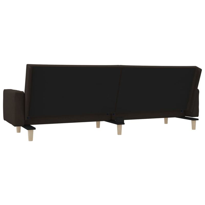 Casa si Gradina - Mobilier - Canapele si coltare - Canapele - Canapea extensibila cu 2 locuri, 2 perne, maro inchis, textil - Infinity.ro