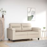 Casa si Gradina - Mobilier - Canapele si coltare - Canapele - Canapea cu 2 locuri, crem, 120 cm, tesatura microfibra - Infinity.ro
