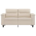 Casa si Gradina - Mobilier - Canapele si coltare - Canapele - Canapea cu 2 locuri, crem, 120 cm, tesatura microfibra - Infinity.ro