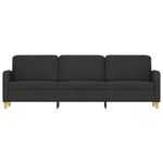 Casa si Gradina - Mobilier - Canapele si coltare - Canapele - Canapea cu 3 locuri, negru, 210 cm, material textil - Infinity.ro
