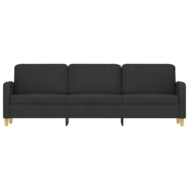 Casa si Gradina - Mobilier - Canapele si coltare - Canapele - Canapea cu 3 locuri, negru, 210 cm, material textil - Infinity.ro