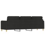 Casa si Gradina - Mobilier - Canapele si coltare - Canapele - Canapea cu 3 locuri, negru, 210 cm, material textil - Infinity.ro
