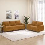 Casa si Gradina - Mobilier - Seturi de mobilier - Seturi living - Set de canapele cu perne, 2 piese, maro, catifea - Infinity.ro