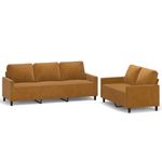 Casa si Gradina - Mobilier - Seturi de mobilier - Seturi living - Set de canapele cu perne, 2 piese, maro, catifea - Infinity.ro