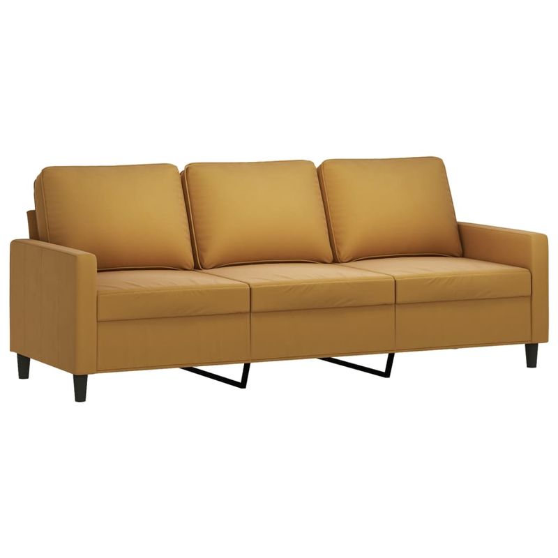Casa si Gradina - Mobilier - Seturi de mobilier - Seturi living - Set de canapele cu perne, 2 piese, maro, catifea - Infinity.ro