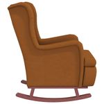 Casa si Gradina - Mobilier - Scaune si fotolii - Fotolii - Fotoliu picioare balansoar, cu taburet, maro, catifea - Infinity.ro