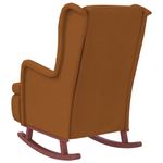 Casa si Gradina - Mobilier - Scaune si fotolii - Fotolii - Fotoliu picioare balansoar, cu taburet, maro, catifea - Infinity.ro
