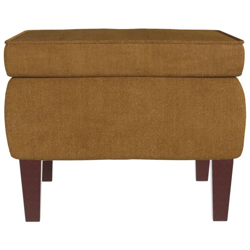 Casa si Gradina - Mobilier - Scaune si fotolii - Fotolii - Fotoliu picioare balansoar, cu taburet, maro, catifea - Infinity.ro