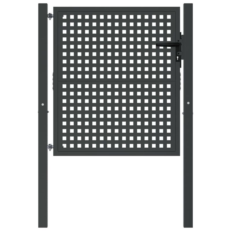 Casa si Gradina - Gradina si terasa - Garduri, panouri si accesorii - Poarta pentru gradina, antracit, 105x150 cm, otel - Infinity.ro