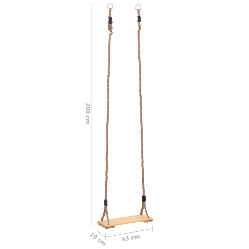 Jucarii, Copii si Bebe - Jucarii si jocuri - Jucarii de exterior - Leagane copii - Leagan de scandura, 200 cm, lemn masiv de pin - Infinity.ro