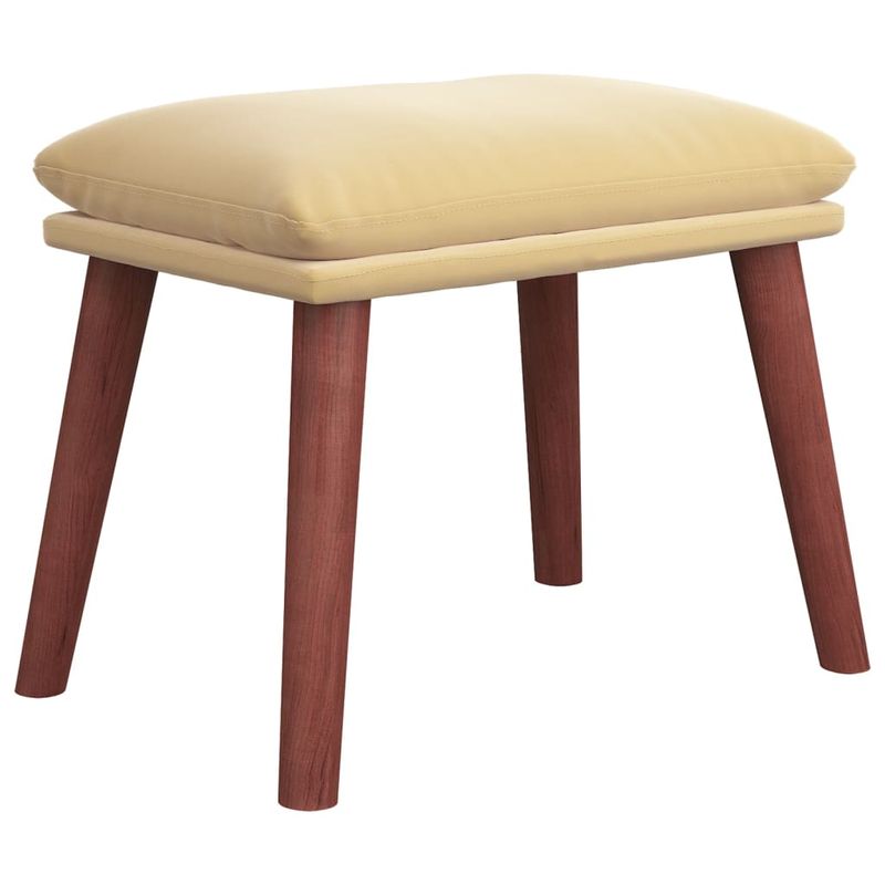 Casa si Gradina - Mobilier - Scaune si fotolii - Tabureti - Taburet, crem alb, 45x29,5x35 cm, catifea - Infinity.ro