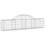 Casa si Gradina - Gradina si terasa - Garduri, panouri si accesorii - Cosuri gabion arcuite 25 buc, 200x30x40/60 cm, fier galvanizat - Infinity.ro
