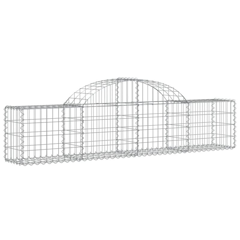 Casa si Gradina - Gradina si terasa - Garduri, panouri si accesorii - Cosuri gabion arcuite 25 buc, 200x30x40/60 cm, fier galvanizat - Infinity.ro