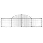 Casa si Gradina - Gradina si terasa - Garduri, panouri si accesorii - Cosuri gabion arcuite 25 buc, 200x30x40/60 cm, fier galvanizat - Infinity.ro