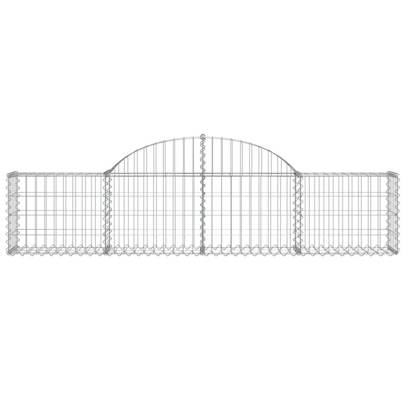 Casa si Gradina - Gradina si terasa - Garduri, panouri si accesorii - Cosuri gabion arcuite 25 buc, 200x30x40/60 cm, fier galvanizat - Infinity.ro