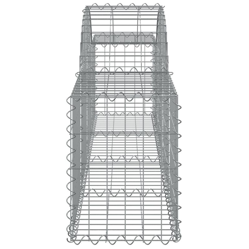 Casa si Gradina - Gradina si terasa - Garduri, panouri si accesorii - Cosuri gabion arcuite 25 buc, 200x30x40/60 cm, fier galvanizat - Infinity.ro