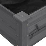 Casa si Gradina - Gradinarit si plante - Plante si ghivece - Ghivece si suporturi - Jardiniera pe roti cu captuseala gri 71x37x80cm lemn masiv brad - Infinity.ro