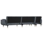 Casa si Gradina - Mobilier - Canapele si coltare - Canapele - Canapea extensibila forma de L gri inchis 275x140x70 cm catifea - Infinity.ro