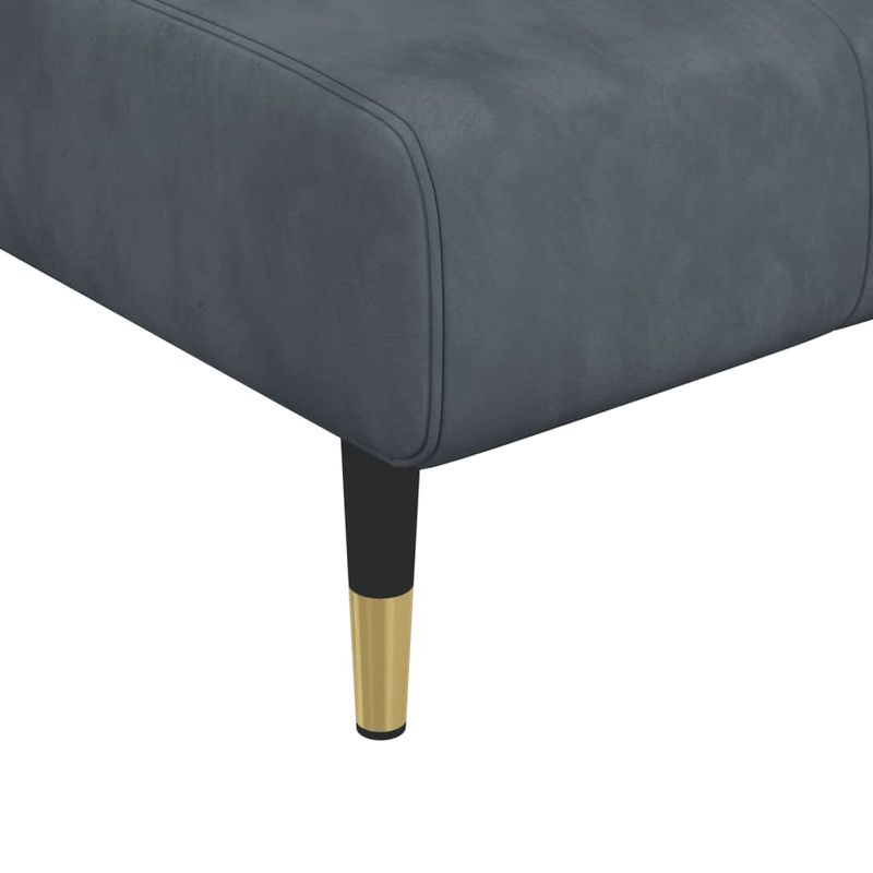 Casa si Gradina - Mobilier - Canapele si coltare - Canapele - Canapea extensibila forma de L gri inchis 275x140x70 cm catifea - Infinity.ro