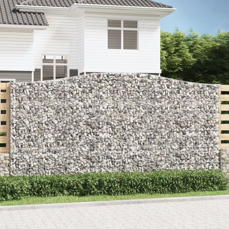 Casa si Gradina - Gradinarit si plante - Plante si ghivece - Ghivece si suporturi - Cosuri gabion arcuite 8 buc. 400x30x200/220 cm fier galvanizat - Infinity.ro