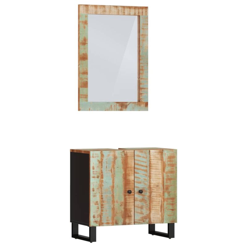 Casa si Gradina - Mobilier - Seturi de mobilier - Seturi baie - Set mobilier de baie, 2 piese, lemn masiv reciclat - Infinity.ro