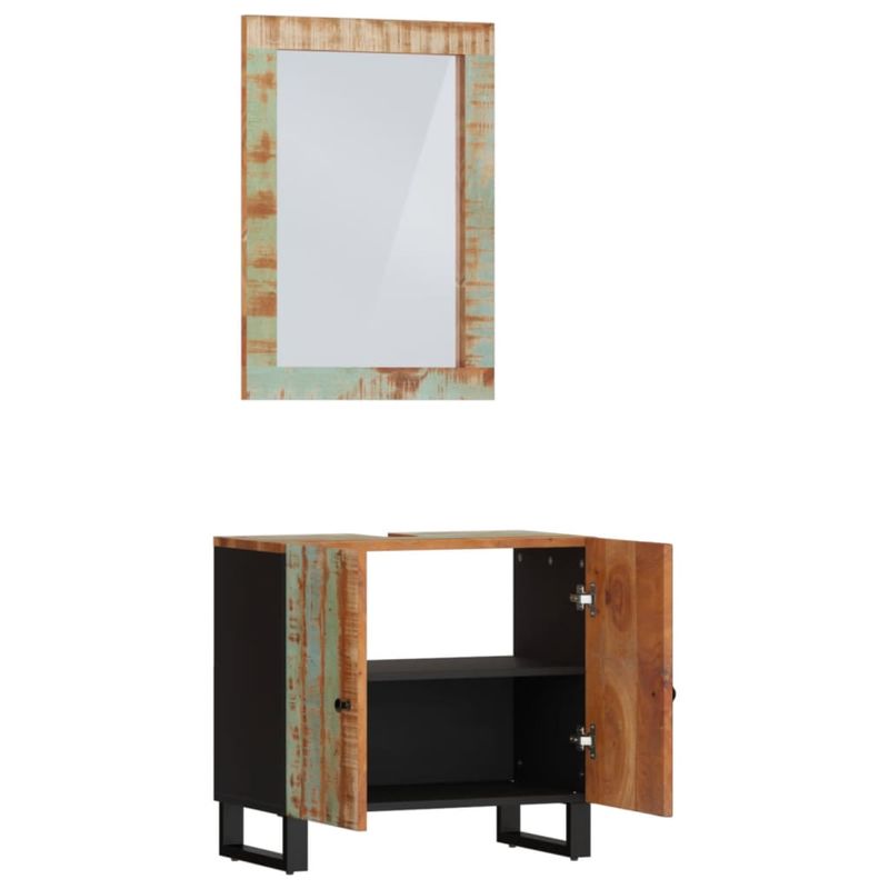 Casa si Gradina - Mobilier - Seturi de mobilier - Seturi baie - Set mobilier de baie, 2 piese, lemn masiv reciclat - Infinity.ro