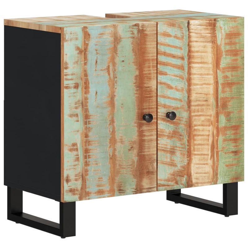 Casa si Gradina - Mobilier - Seturi de mobilier - Seturi baie - Set mobilier de baie, 2 piese, lemn masiv reciclat - Infinity.ro