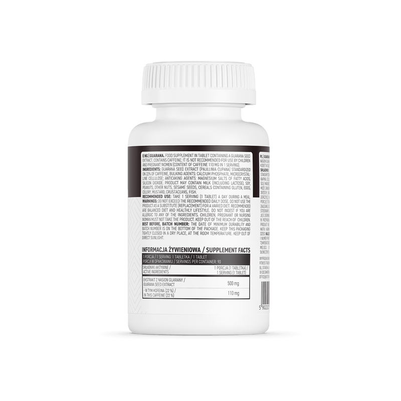 Ingrijire personala si Cosmetice - Sanatate si wellness - Suplimente alimentare - Vitamine si minerale - OstroVit Guarana 90 Tablete - Infinity.ro