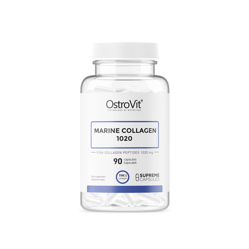Ingrijire personala si Cosmetice - Sanatate si wellness - Suplimente alimentare - Vitamine si minerale - OstroVit Marine Collagen 1020 mg 90 Capsule - Infinity.ro
