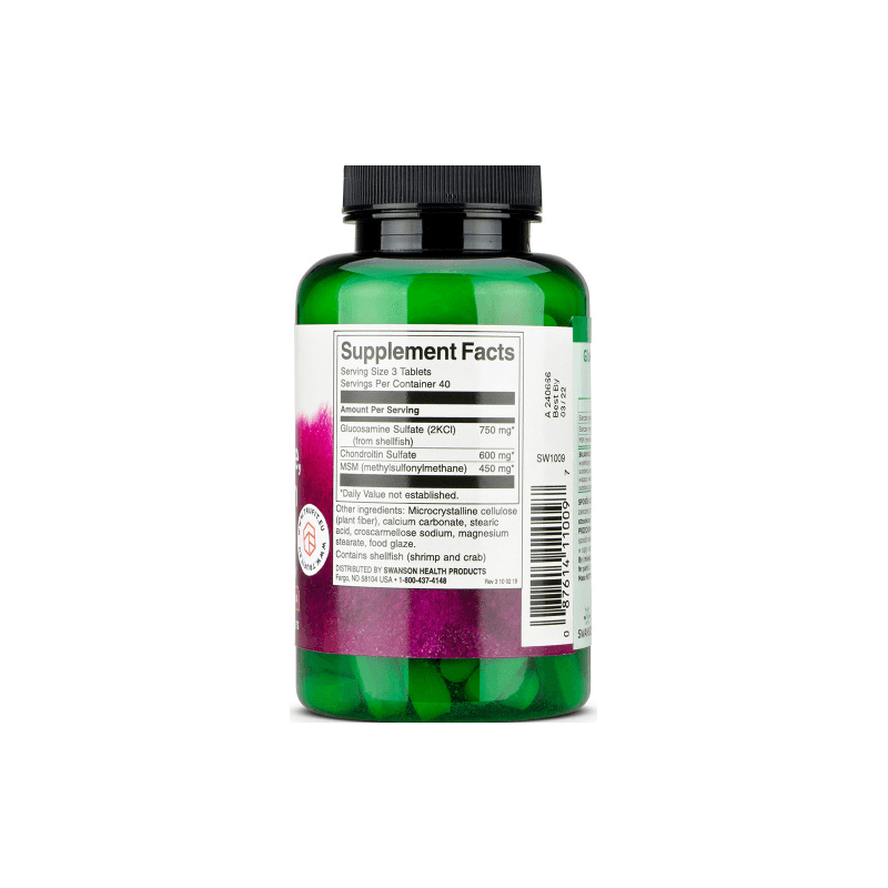 Ingrijire personala si Cosmetice - Sanatate si wellness - Suplimente alimentare - Vitamine si minerale - Swanson Glucosamine Chondroitin & MSM 500/400/200 - 120 Tablete - Infinity.ro